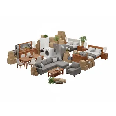 Around the size of a one-car garage. Good for 3-bedroom homes.