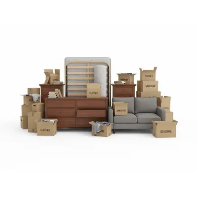 Around the size of a long one‑car garage. Good for narrow furniture, long items, or 2‑bedroom homes.